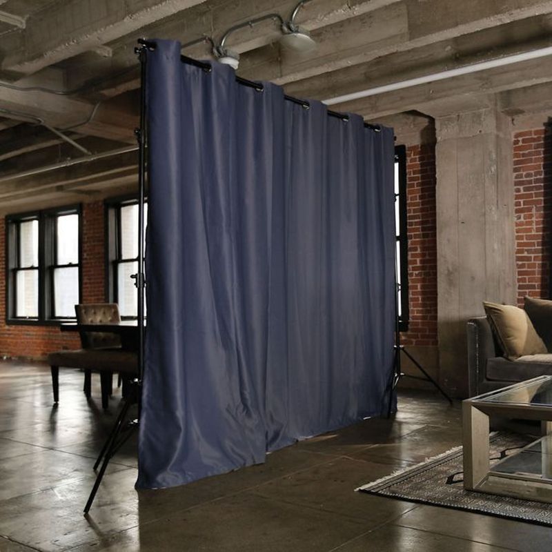 Curtained room divider 