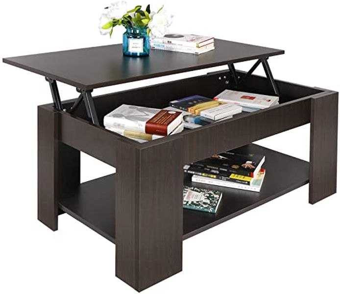 Lift top coffee table with storage