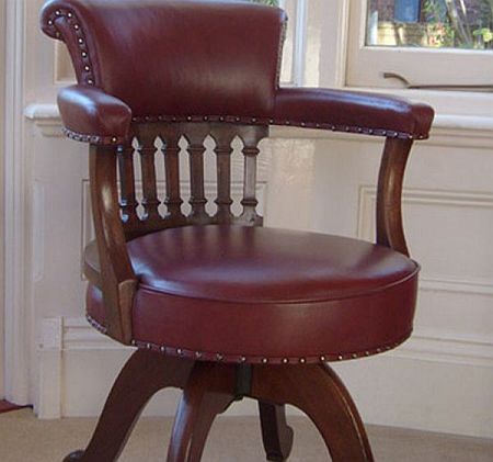 antique desk chair swivel mahogany seat chairs stunning hometone automation