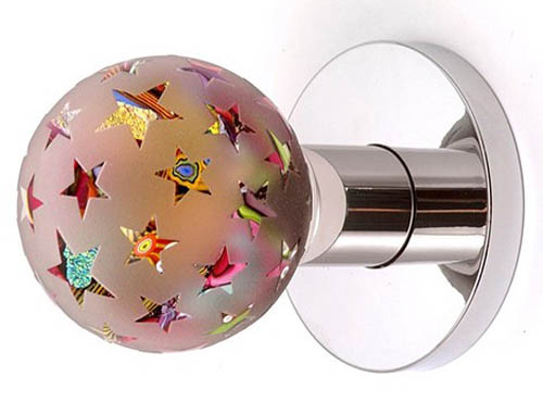 Artistic glass door knob