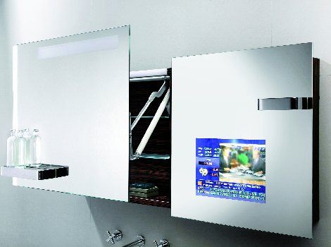 bathroom mirror tv cabinet hoessch design