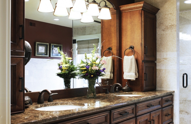 Beautifully organized bathroom