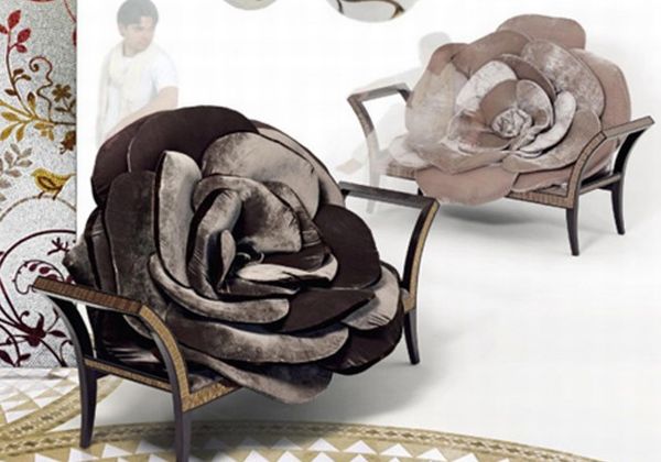 Black rose chair