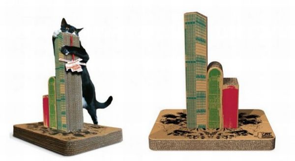 Cats Attack Scratching Post