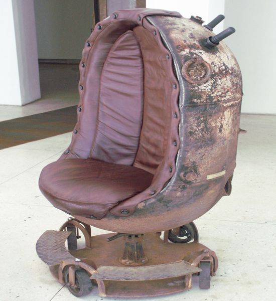 chair made of naval mine shell 9 52