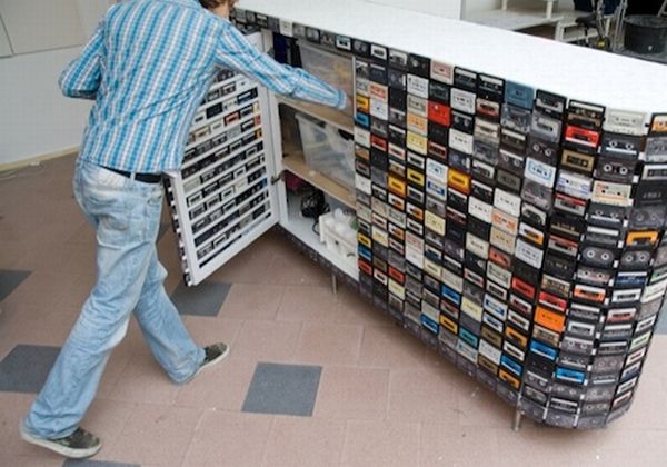 Closet Made From Cassette Tapes