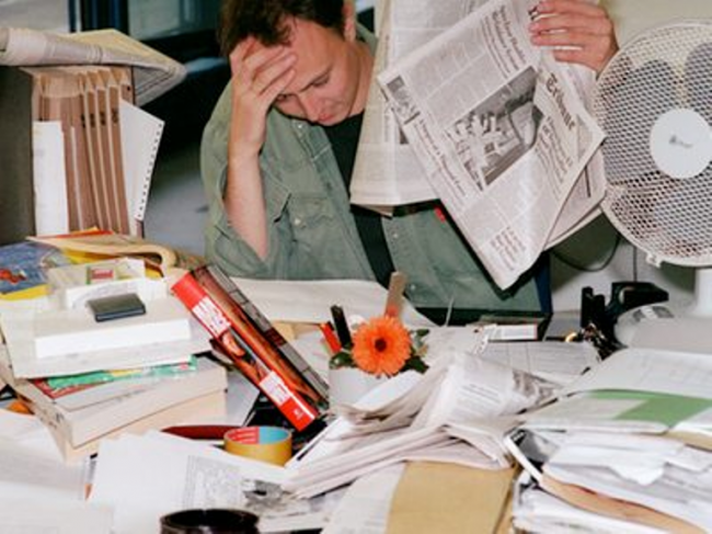 Cluttered desk