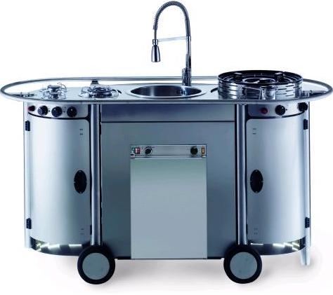 Contemporary portable kitchen island