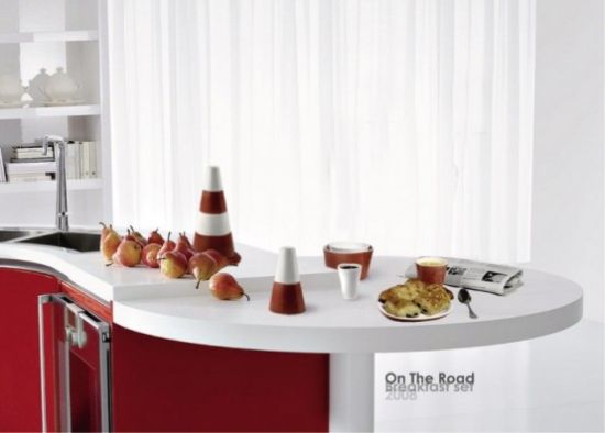 cool and functional breakfast set on the road by p