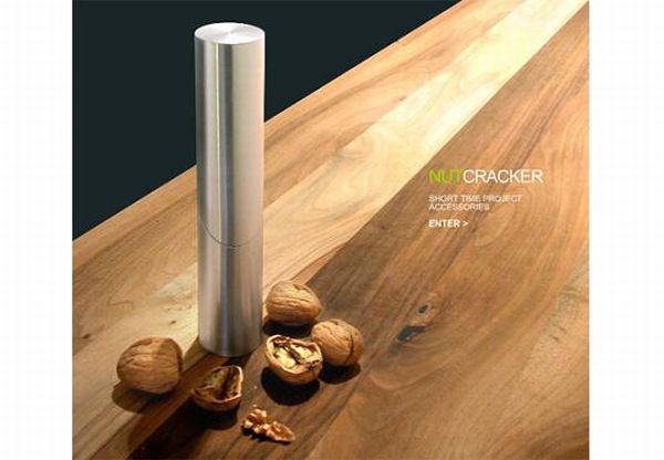 Crack nuts by twisting a tube
