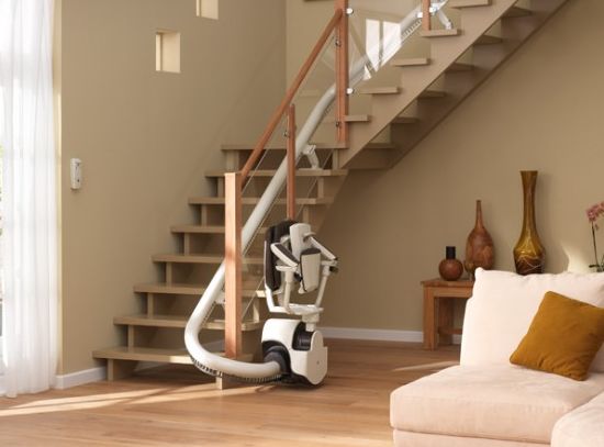 curved stair lift sinor by thyssenkrupp monolift 3