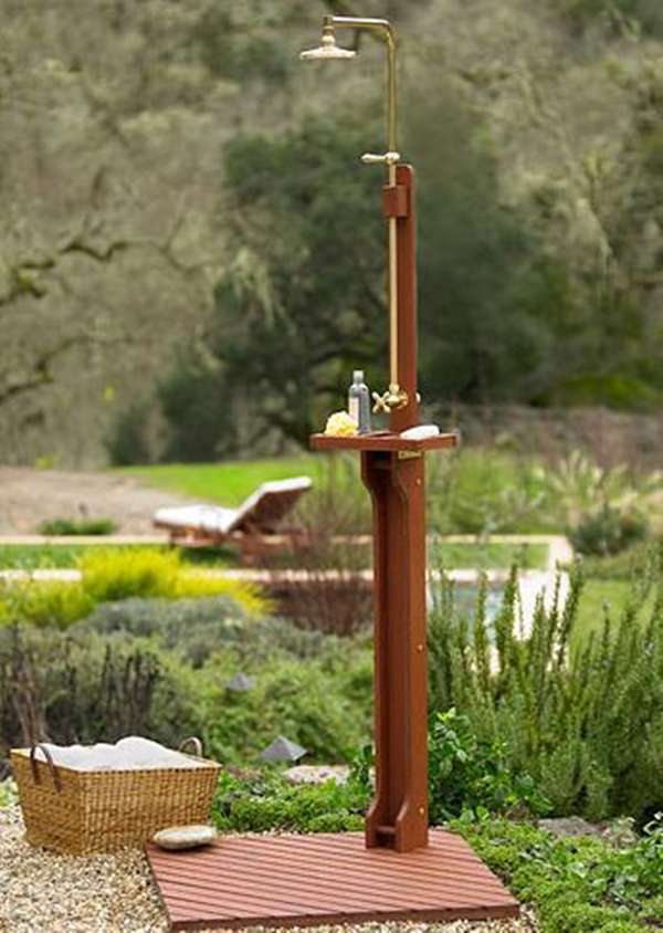 Delahey Wooden Outdoor Shower