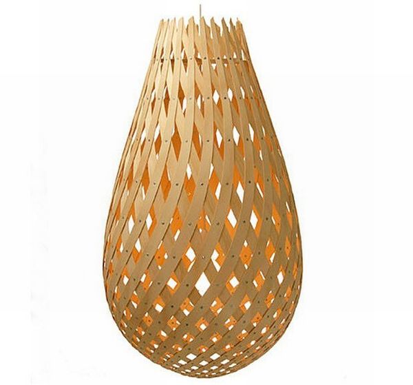 Design pendant lamp in bamboo