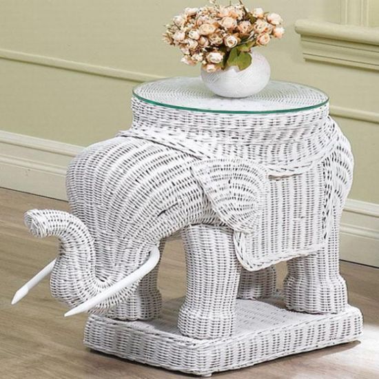 elephant end table 5965