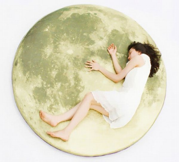 Full Moon Odyssey Floor Pillow