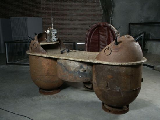 furntiture made from sea mines