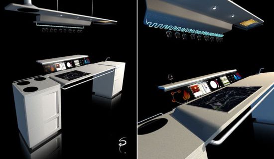 futuristic kitchen