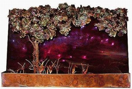 galaxy tree wall fountain