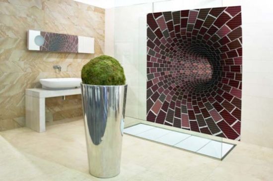glass mosaic tiles with cool images for bathroom b