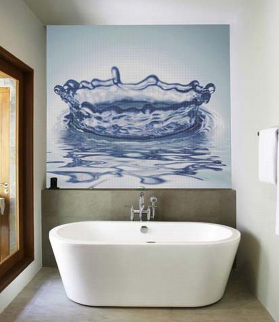 glass mosaic tiles with cool images for bathroom b