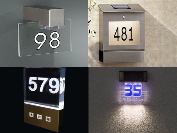 Illuminated door numbers