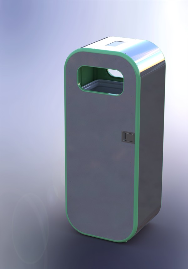 Kaiju interactive waste bin