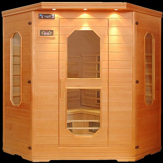 luxury corner sauna