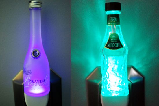 m m designs liquor bottle nightlights