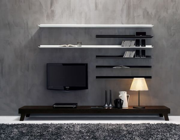 modern and sleek wall unit system