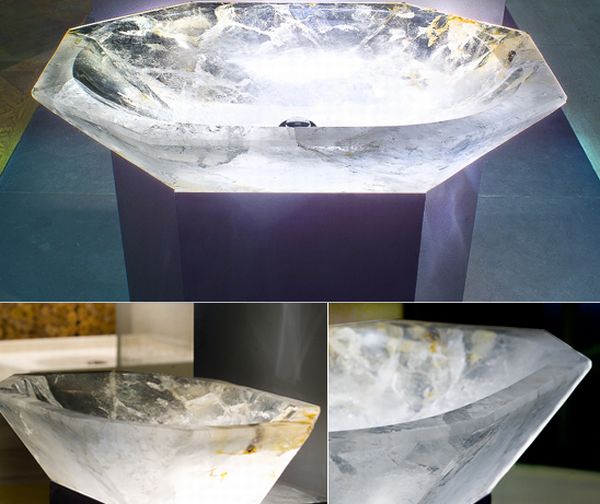 Most expensive rock crystal sink by High Touch