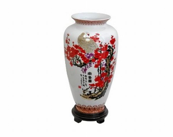 Oriental Design Porcelain Flower Vases