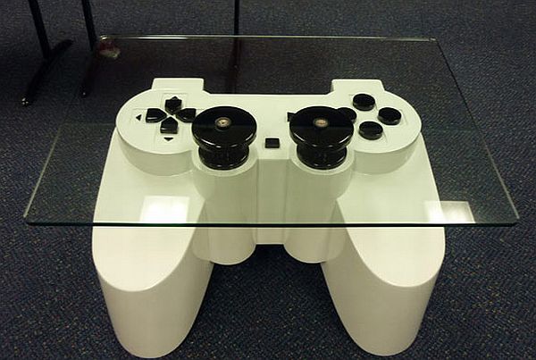 PlayStation controller coffee table