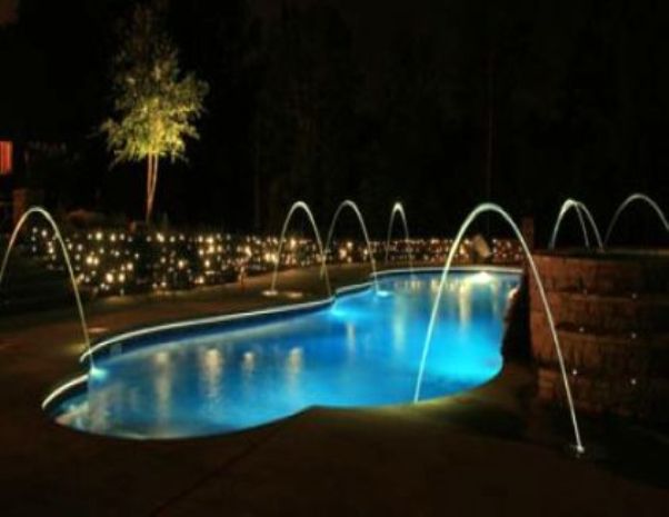 Pool fountain lights