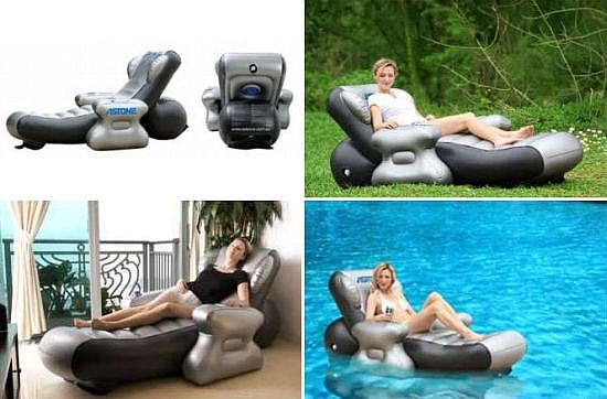 portable inflatable multimedia massage chair