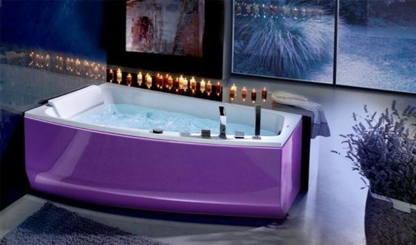 purple stylish contemporary bathtubs