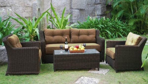 Rattan furniture or wicker sofa