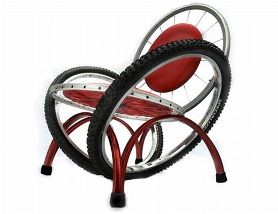 recycled bike part chair1