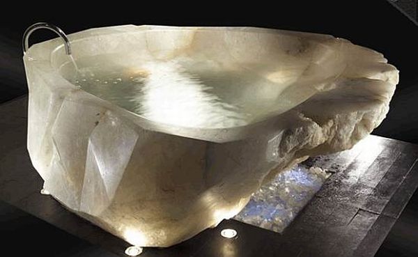 rock crystal bathtubs and washbasins