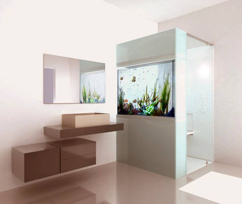 shower with aquarium cesana plano acquario 2