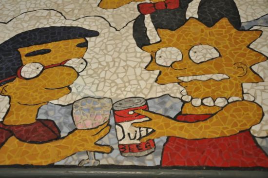 simpsons mosaic table 3