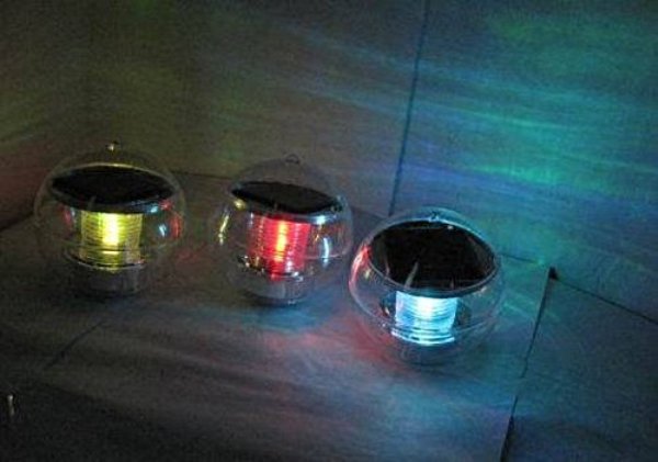 Solar floating rechargeable pool lights