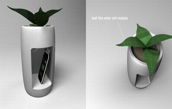 Solar flowerpot charger
