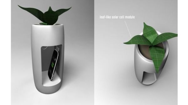 Solar flowerpot charger