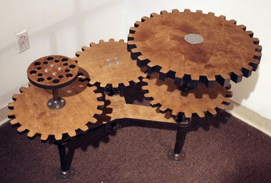 steampunk gear table