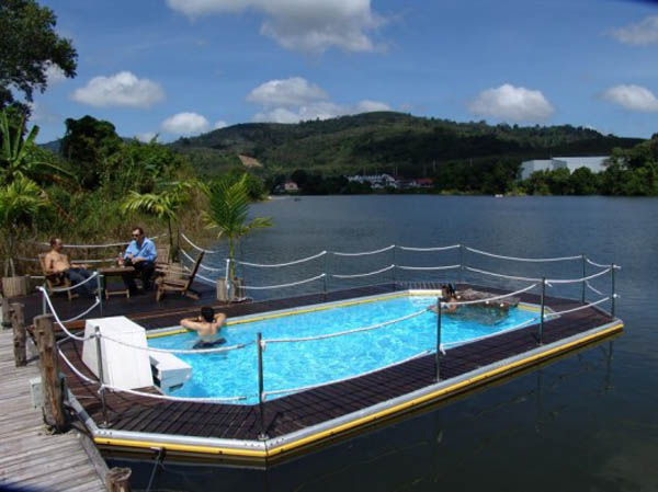 The floating swimming pool