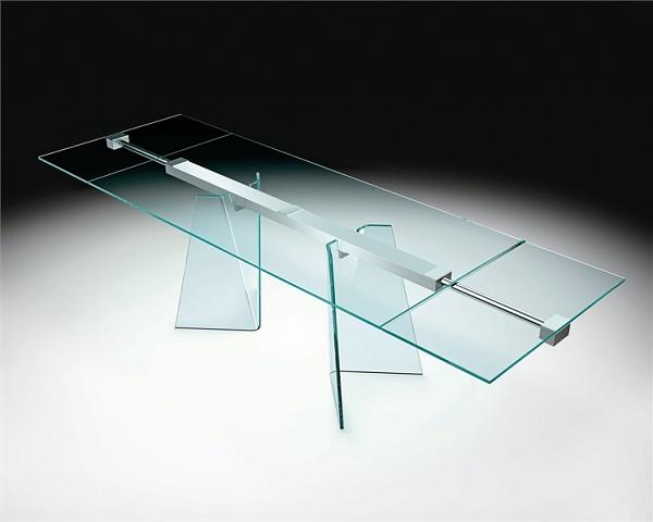 The glass table