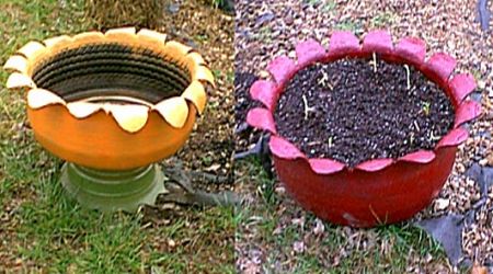 tires as garden planters