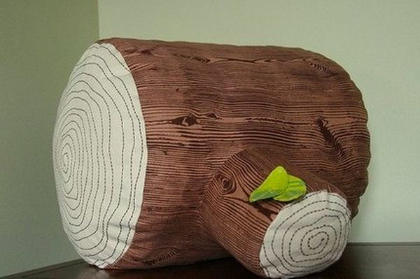 Tree Stump Floor Pillow