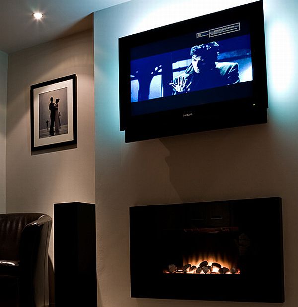 TV Mounted fireplace