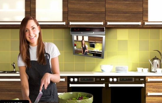 Luxurite Kitchen Tv Entertains You, Under Cabinet Kitchen Tv With Hdmi